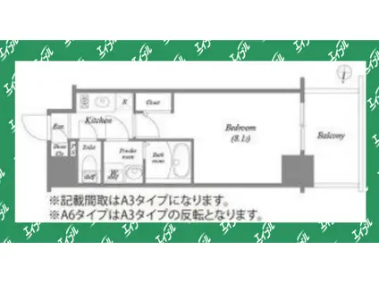 エスリード新栄マルス(1K/2階)の間取り写真