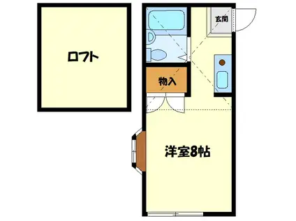 ヴィラクレイン(1K/1階)の間取り写真