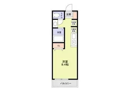 西武池袋線 所沢駅 徒歩11分 2階建 新築(ワンルーム/1階)の間取り写真