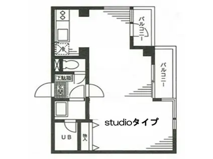 東川口マンション(ワンルーム/3階)の間取り写真