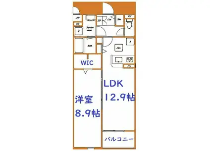T ANNEX(1LDK/2階)の間取り写真