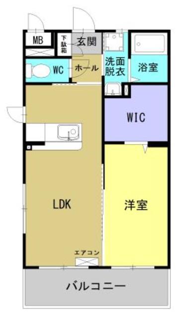 ソレアード権現(1LDK/5階)の間取り写真