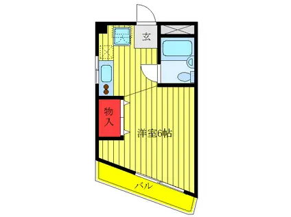 メゾンパークアベニュー(ワンルーム/4階)の間取り写真