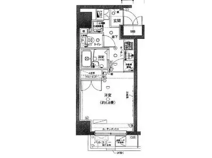 ヴェルト錦糸町II(1K/4階)の間取り写真