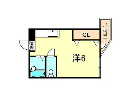 東門エースタウンビル(ワンルーム/4階)の間取り写真