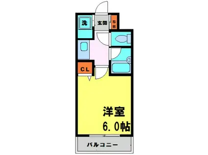 フォリア・グランデ(1K/3階)の間取り写真