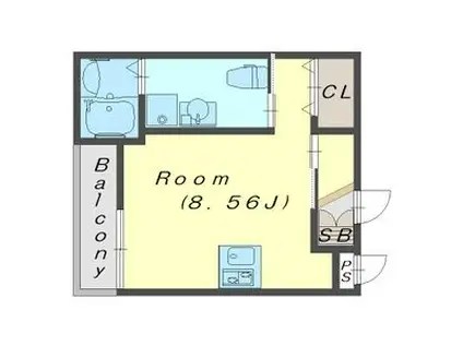 ARPEGGIO垂水(1K/3階)の間取り写真