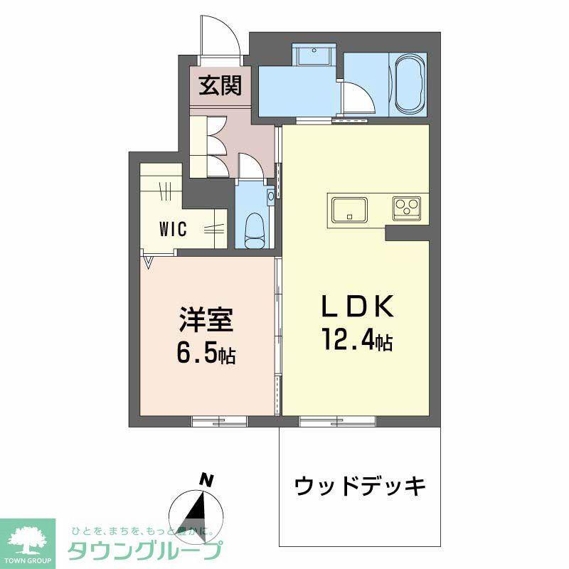 エバンジェリスト(1LDK/1階)の間取り写真