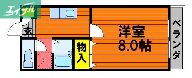 Y・N・G西坂V(1K/3階)の間取り写真