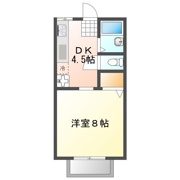 FINO AOE(1DK/1階)の間取り写真