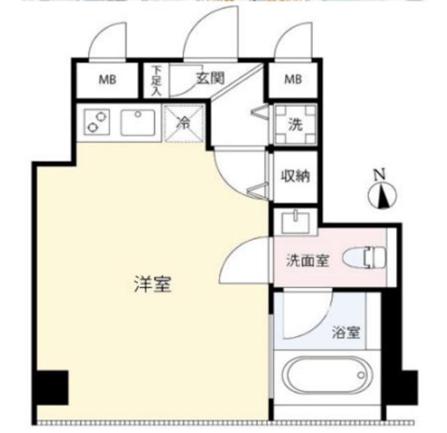 FLEG西麻布VIERGE(ワンルーム/1階)の間取り写真