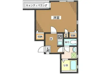 エクセル東駒形(1K/2階)の間取り写真