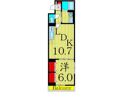 エリゼ綾瀬(1LDK/3階)の間取り写真