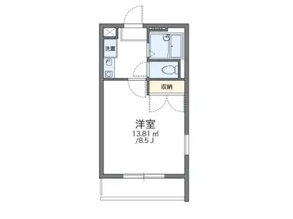 レオパレスヴェール(1K/2階)の間取り写真