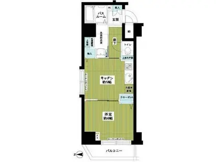 トーシンフェニックス方南町弐番館(1DK/3階)の間取り写真