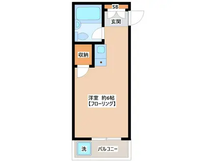 メゾンドK&M(ワンルーム/3階)の間取り写真