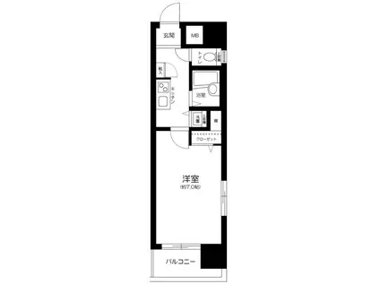 ガラ・ステージ茗荷谷(1K/2階)の間取り写真