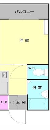 エクステンド穂波(1K/4階)の間取り写真
