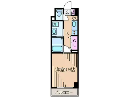 ラ・シード日吉(1K/3階)の間取り写真
