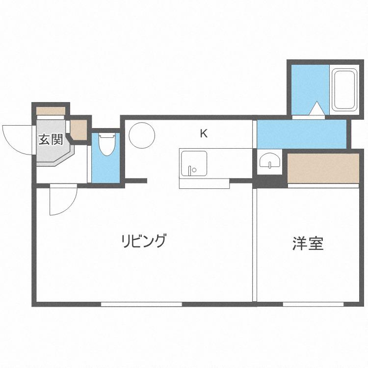 エビスパレス25(1LDK/1階)の間取り写真