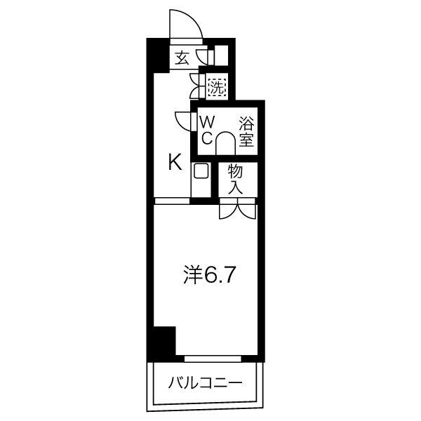 東急ドエルアルス大町(1K/5階)の間取り写真