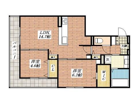 D-RESIDENCE桜通(2LDK/1階)の間取り写真