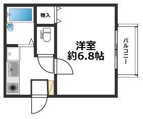 ラシャンブル名倉(1K/2階)の間取り写真