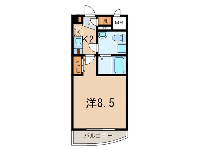 セレニテ甲子園(1K/7階)の間取り写真