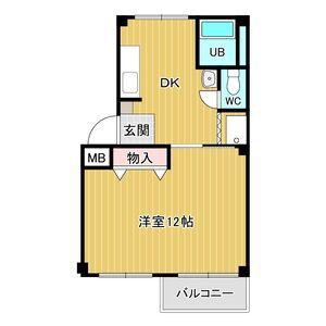 サンローズ平和(1DK/2階)の間取り写真