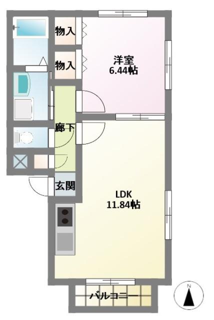 エポック(1LDK/1階)の間取り写真