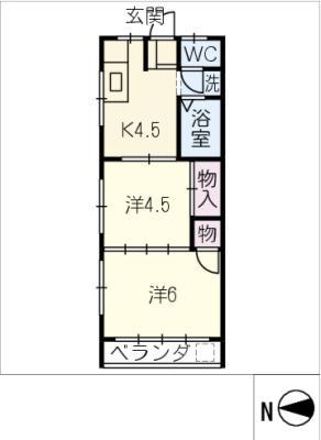 マンション守口(2K/1階)の間取り写真