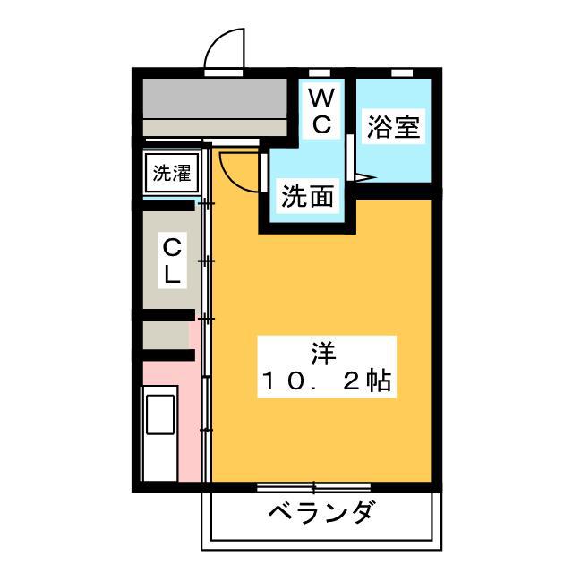 さくらハウス(ワンルーム/2階)の間取り写真
