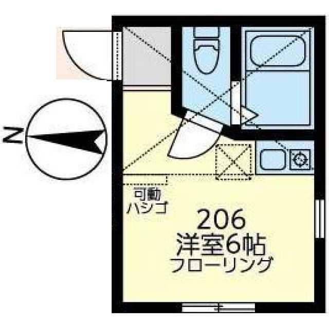 ユナイト保土ヶ谷ペレストロイカ(ワンルーム/2階)の間取り写真