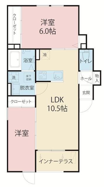 CIELO ZEN(2LDK/1階)の間取り写真