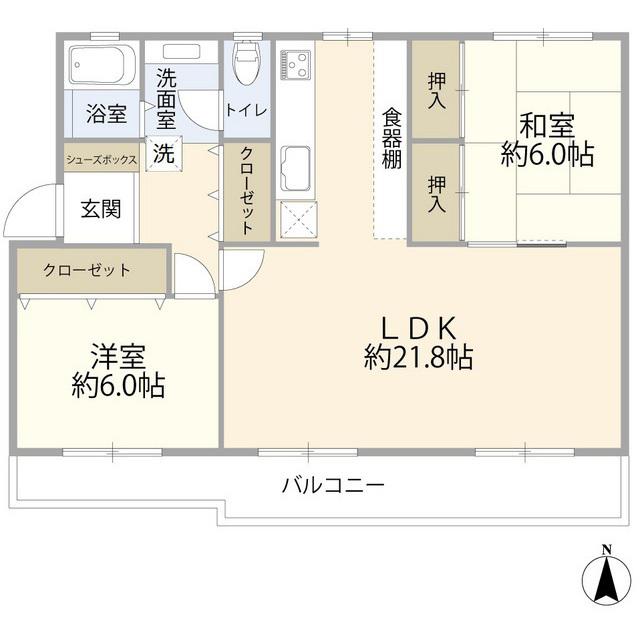 高島平3の10の19号棟(2LDK/1階)の間取り写真