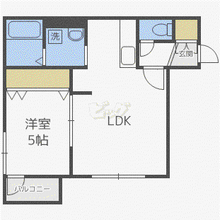 モルティーニ宮の森(1LDK/4階)の間取り写真