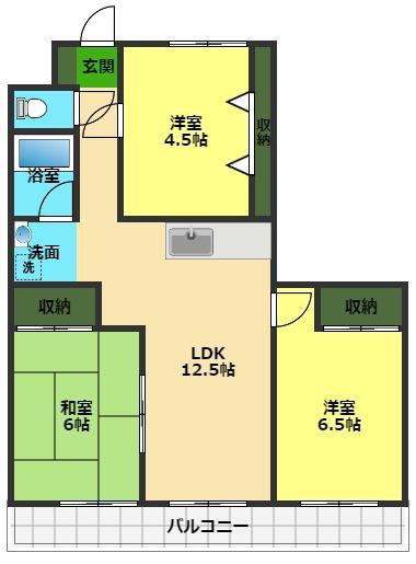 クレールシャンブル21(3LDK/3階)の間取り写真