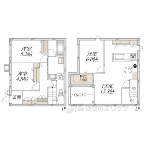 MAISONDEM&C(3LDK)の間取り写真
