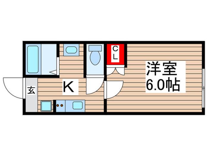 パステールグラン八千代台(1K/1階)の間取り写真
