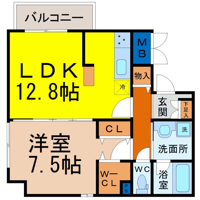 STAGE本山(1LDK/3階)の間取り写真