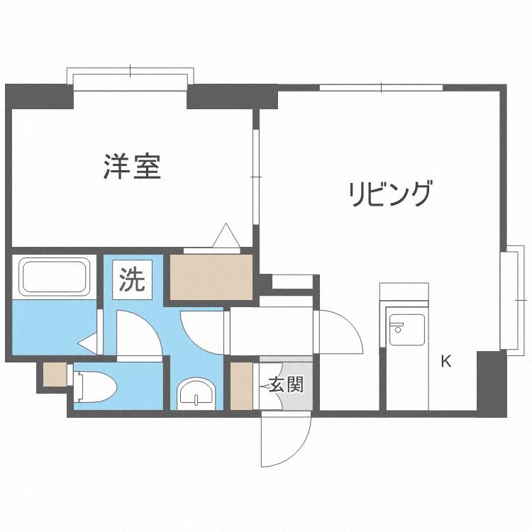 コーポライラック(1LDK/2階)の間取り写真