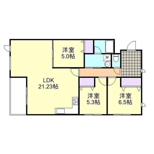 ASSO LUSSO(3LDK/2階)の間取り写真