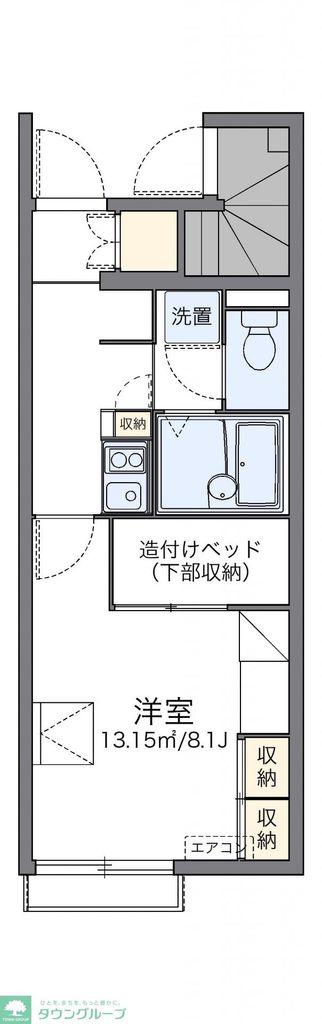 レオパレス日向坂(1K/1階)の間取り写真