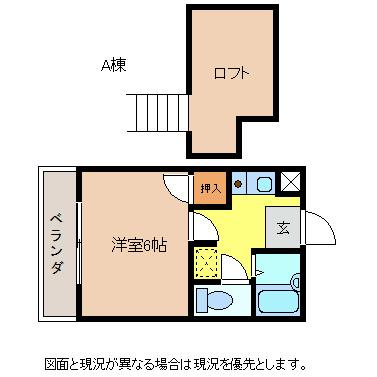 プラザドゥメラA(1K/1階)の間取り写真