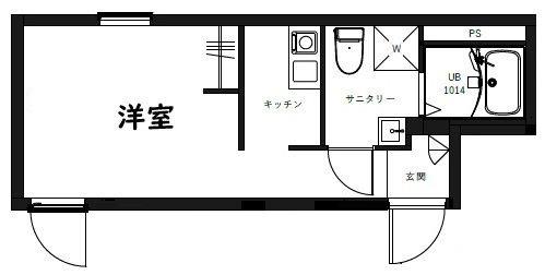 RSC羽田(ワンルーム/2階)の間取り写真