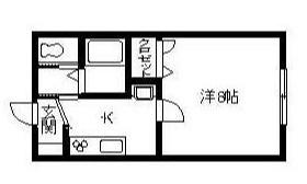 プラージュ(1K/1階)の間取り写真