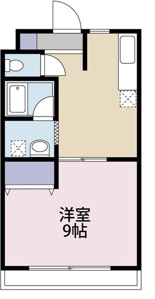 カーサカジマI(1DK/4階)の間取り写真