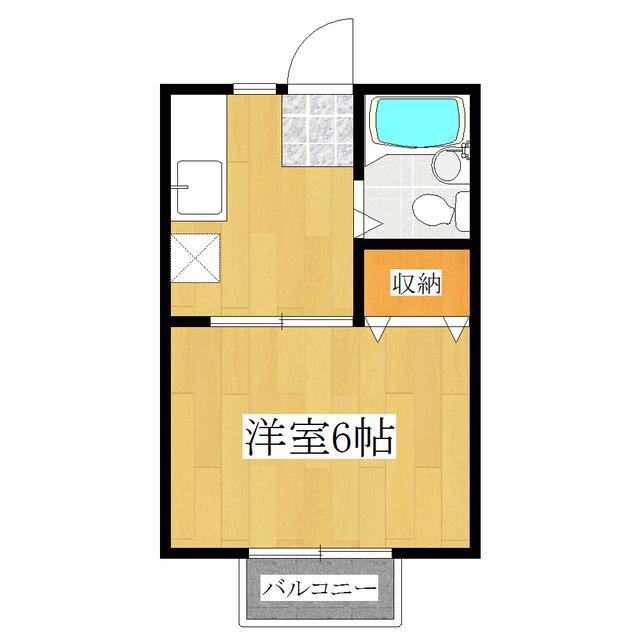 フラッツマーサ(1K/2階)の間取り写真