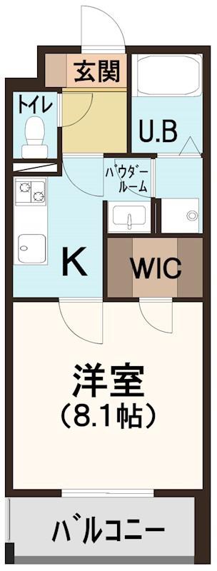 レジデンス若宮(1K/3階)の間取り写真