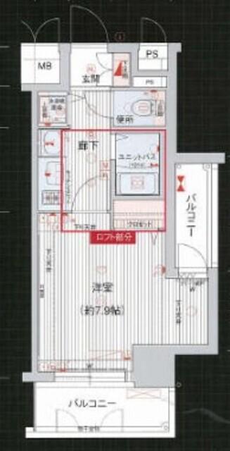 プレサンス名古屋駅前アクシス(1K/7階)の間取り写真